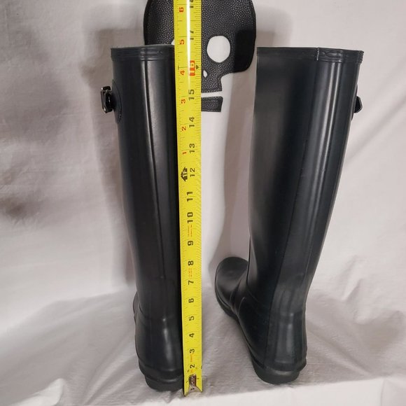 Hunter Original Tall Rain Boots Black Matte SzUS9/UK7/EU40-41 - Picture 3 of 11